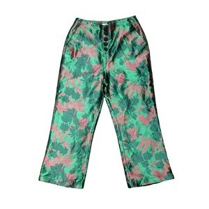 Tularosa Green & Mauve Cropped Pants S